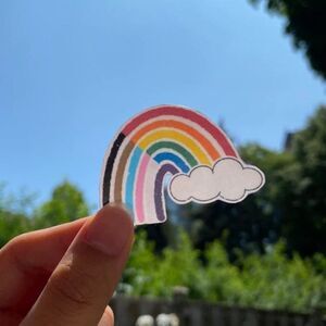 3/$20 CLEAR Vinyl Glossy Stickers | Rainbow Stickers | Pride Stickers